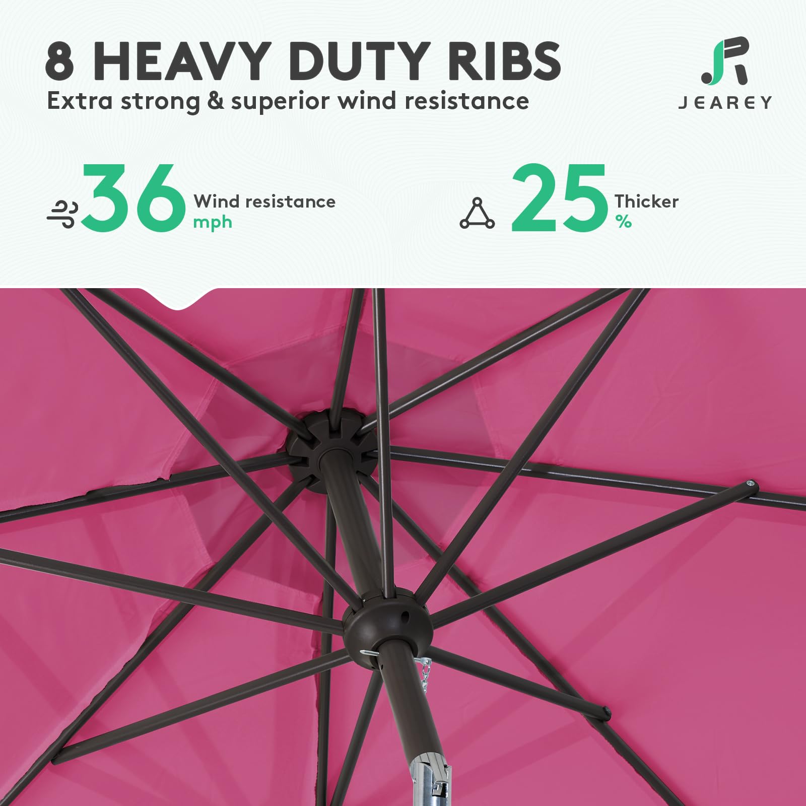 JEAREY waterproof UV-resistant canopy blocks sun and rain