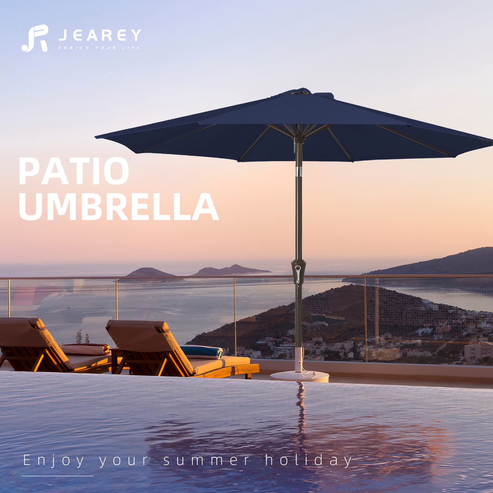 JEAREY wide 10ft canopy delivers broad shade for patios and pools
