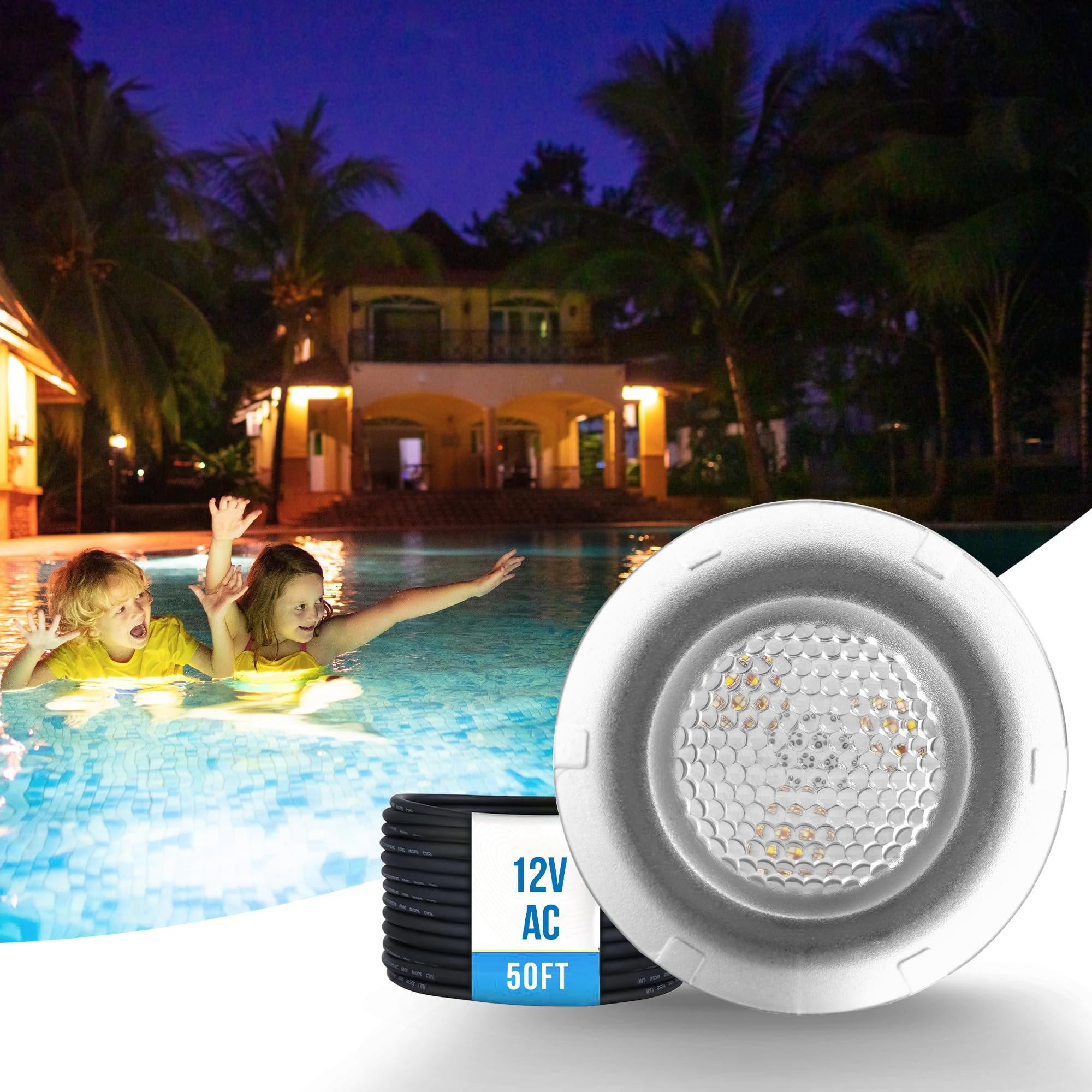 Jeavle 5-year warranty and responsive support for pool lighting.