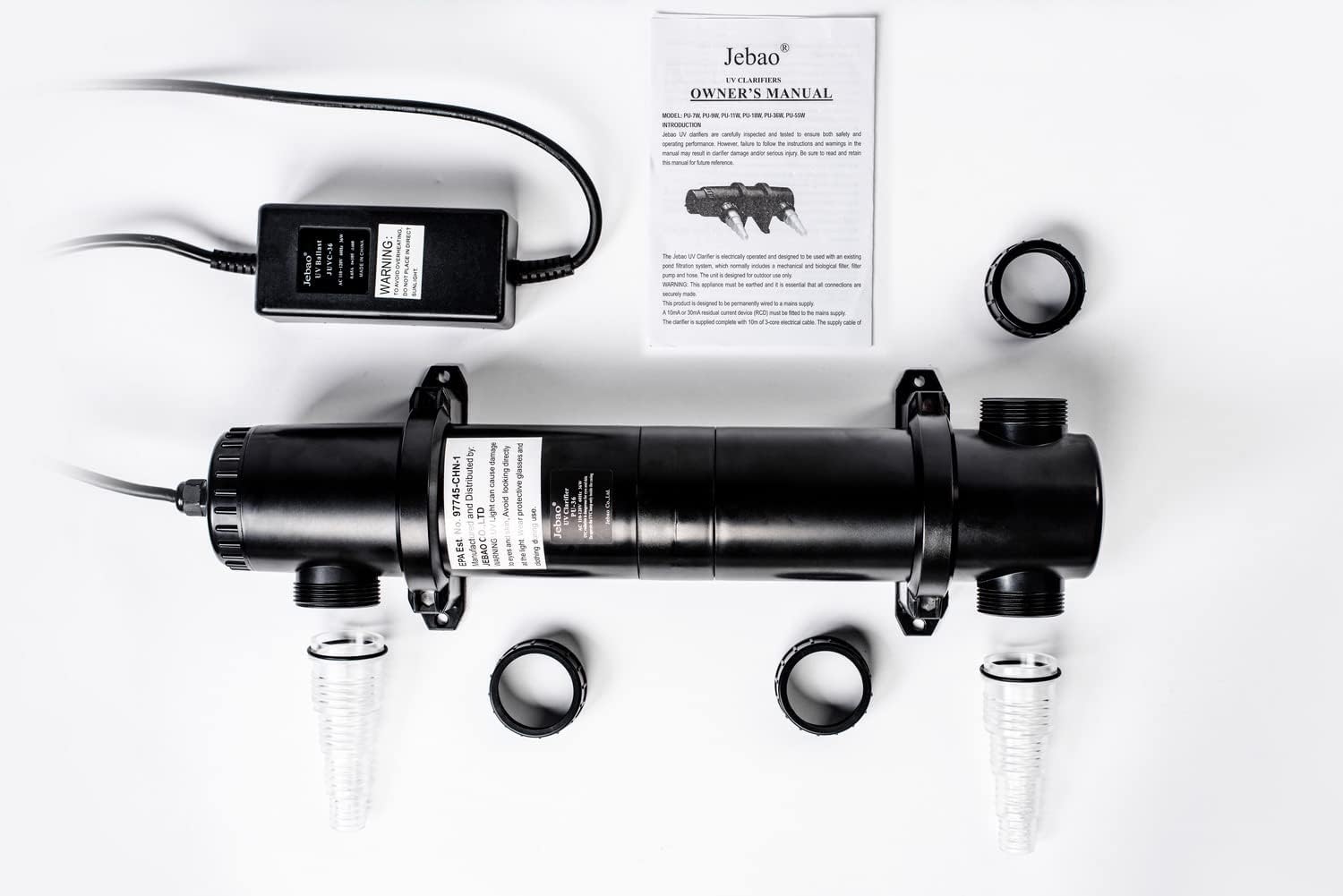 Vertical installation of Jebao PU-36 for space saving setup