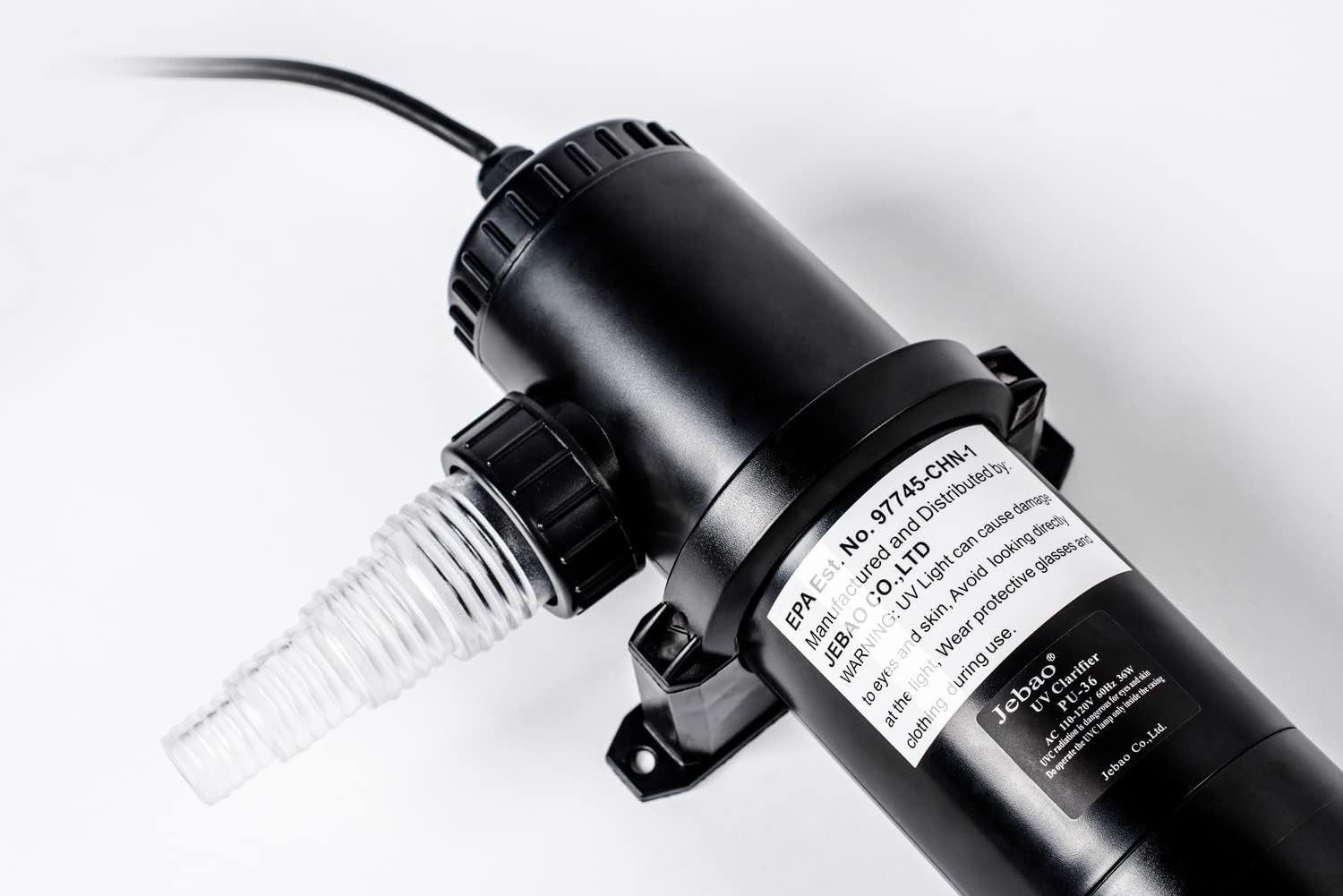 Weather resistant transformer from Jebao PU-36 shown outdoors