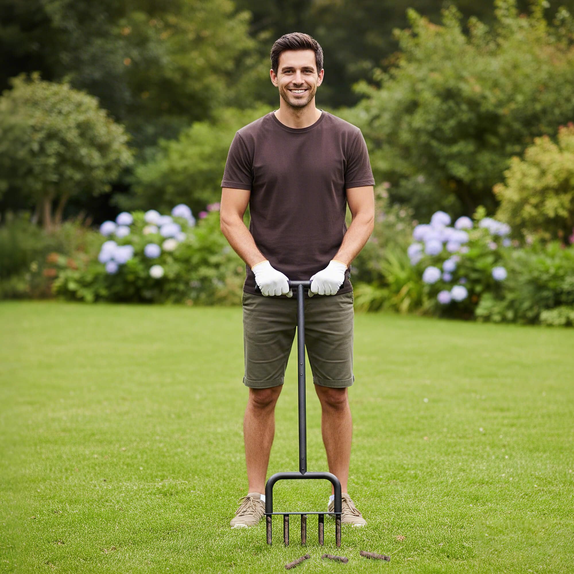 Jebosam lawn loosener helps air and water reach roots more effectively.