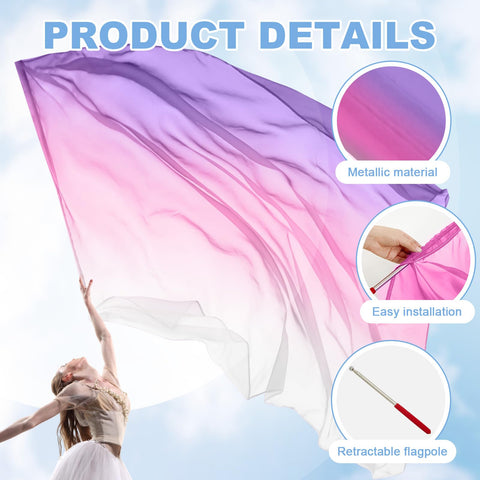 Jecery polyester flags offer graceful, durable flow for performances.