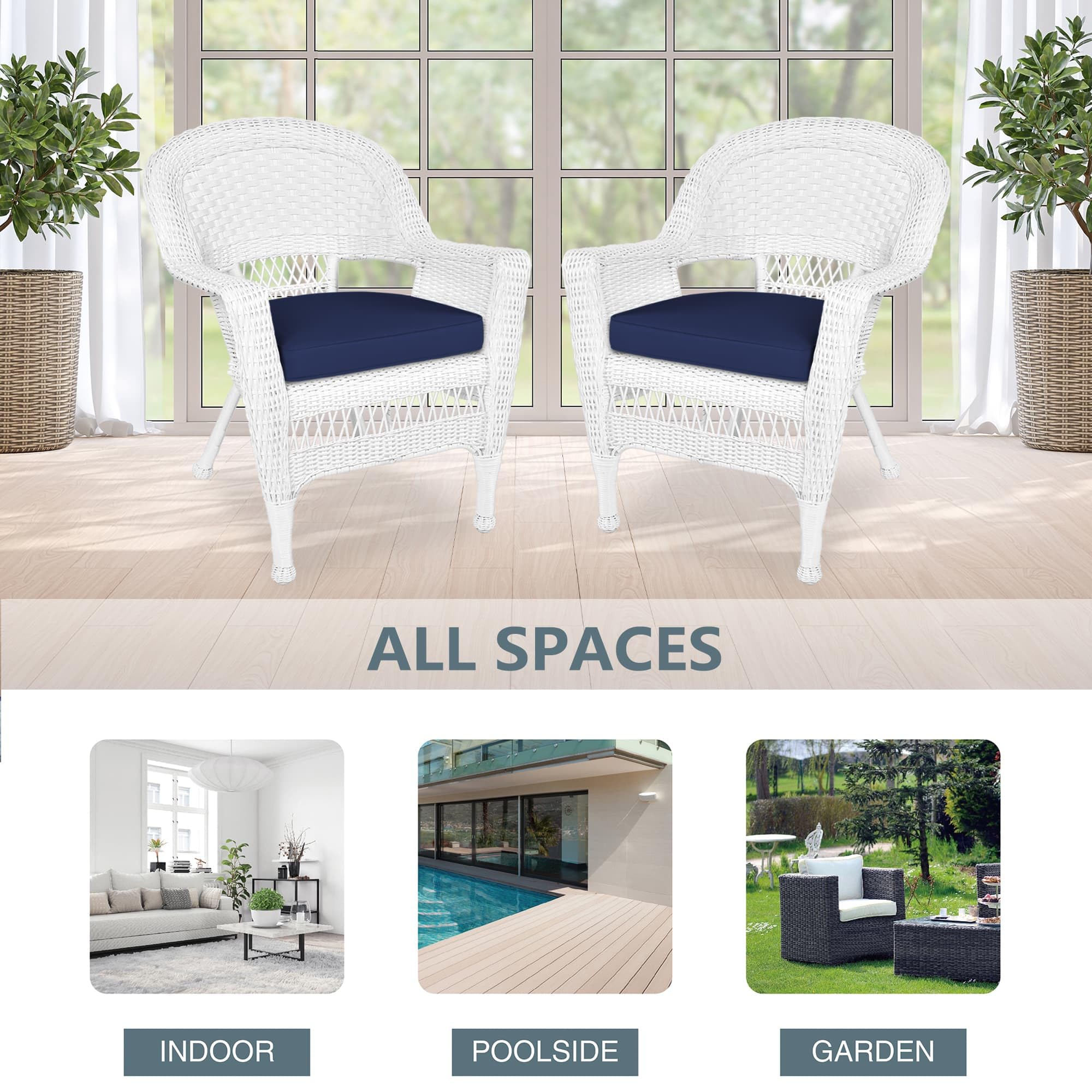 Jeco care-friendly outdoor chair easy to hose clean after use.