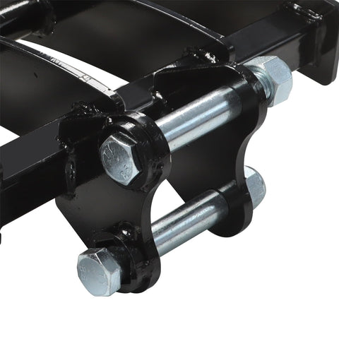 Jecoupoon backhoe rake with 25mm hole diameter compatible with common pins.