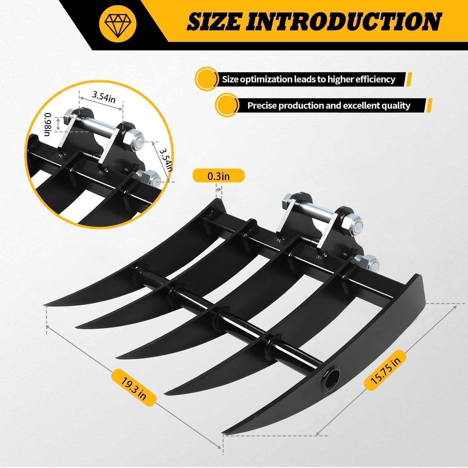 Jecoupoon backhoe rake in garden use for bed prep and weed control.