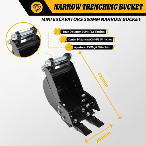 Jecoupoon mini excavator attachment with sturdy teeth for efficient digging.