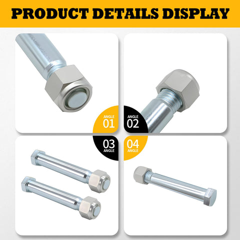 Jecoupoon mini excavator pins pair with precise 25 mm diameter holes for small linkage systems.