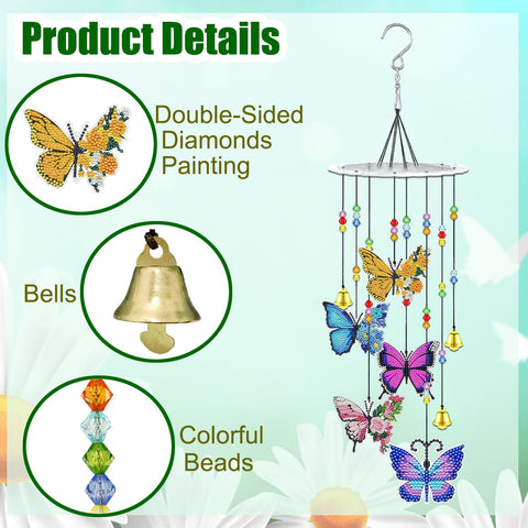 JeCuiK butterfly diamond painting suncatcher encourages calm crafting