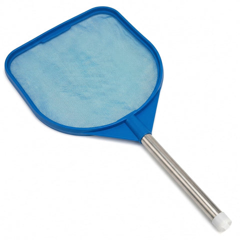 JED Pool Tools 40-376 hand skimmer net, front view, enables quick surface debris pickup in pools.