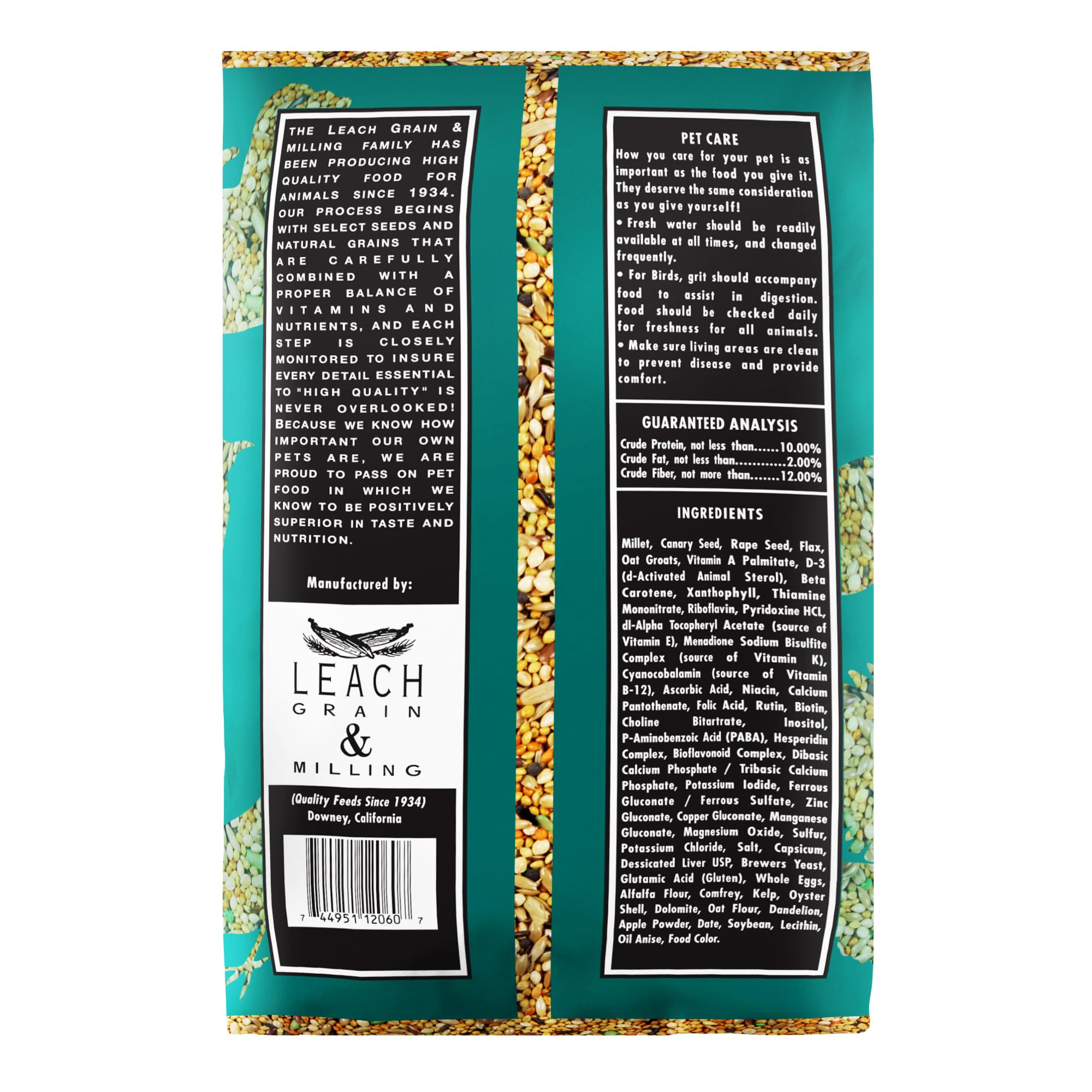 Closeup of JEDDS Finch Plus seed mix highlighting nutritious grains for feather health.