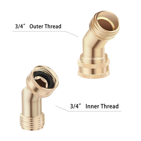 Jeeker brass elbow close-up showing durable finish.