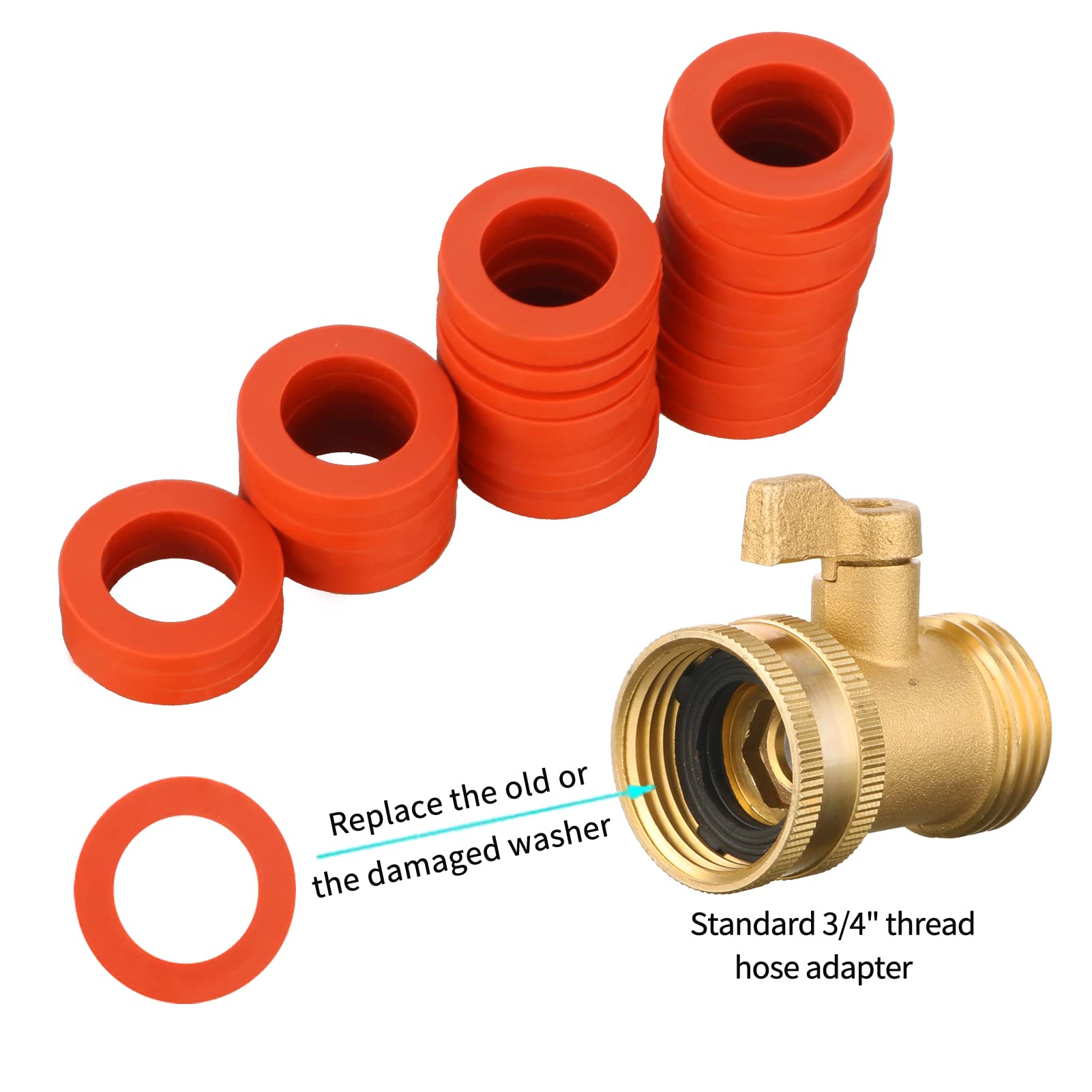 Jeeker rubber gasket sideview highlights flexible fit on standard fittings