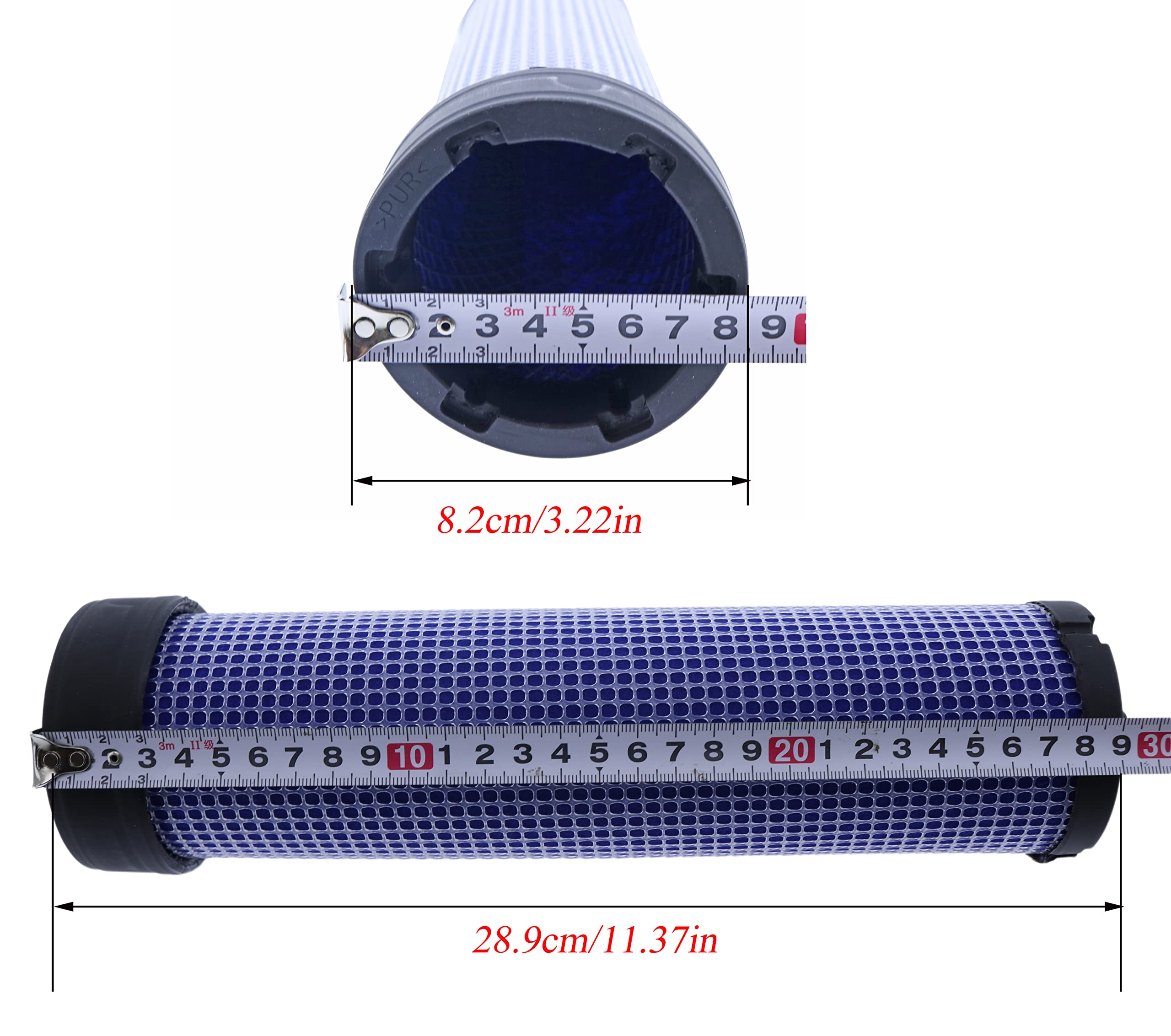 JEENDA air filter set in mower showing clean intake path