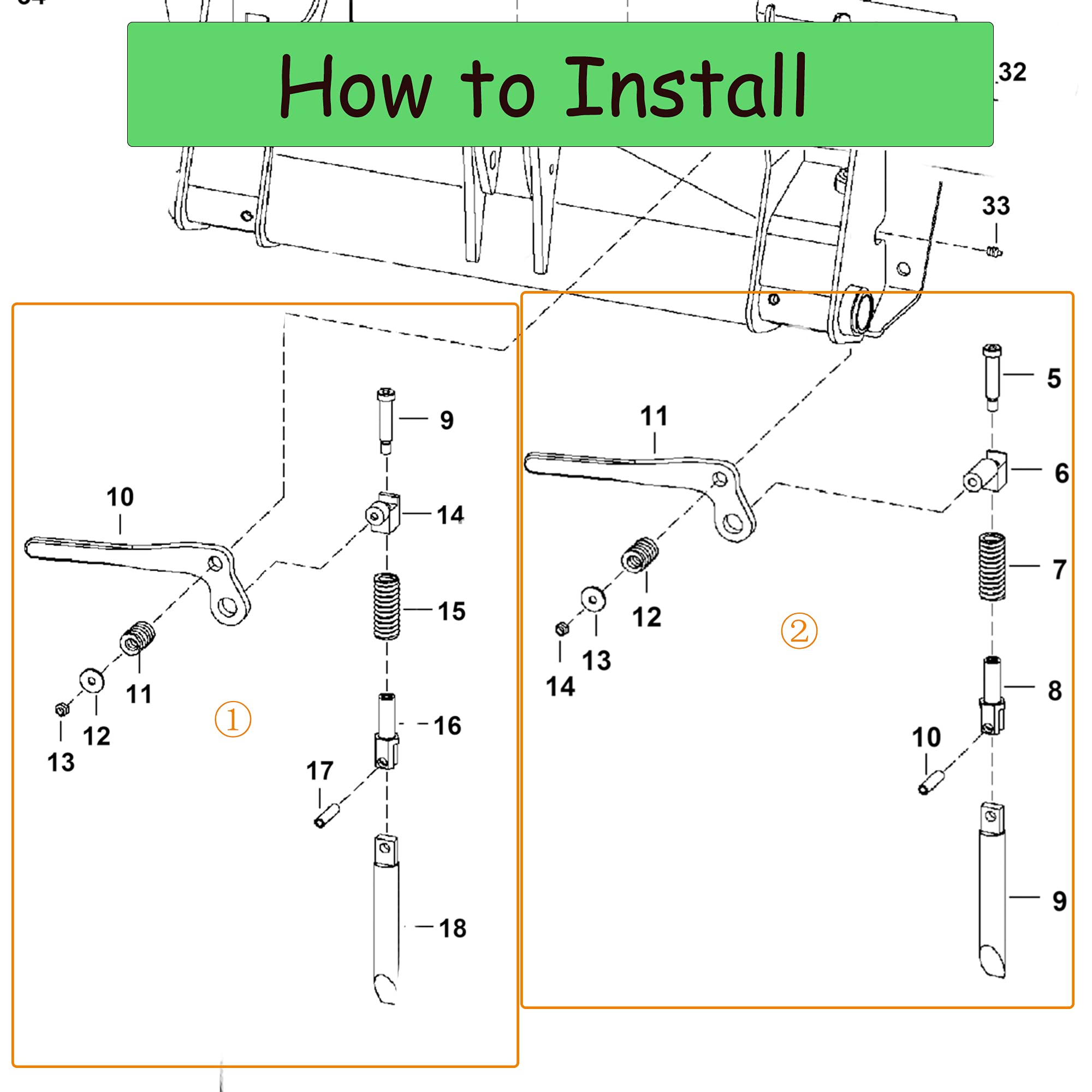 JEENDA Bob-Tach right lever kit ensures sturdy operation during tasks