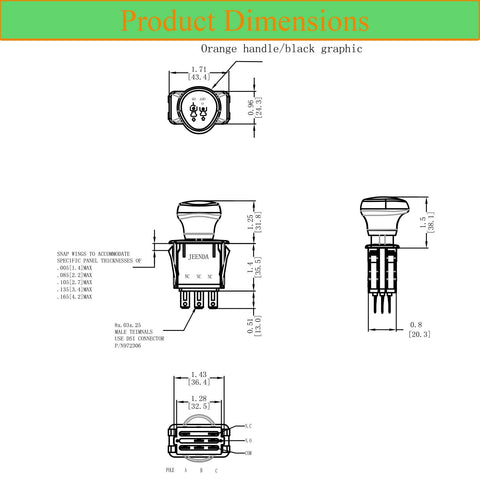 JEENDA clutch PTO switch compatibility-chart emphasizes broad mower coverage for cross-brand fitting.