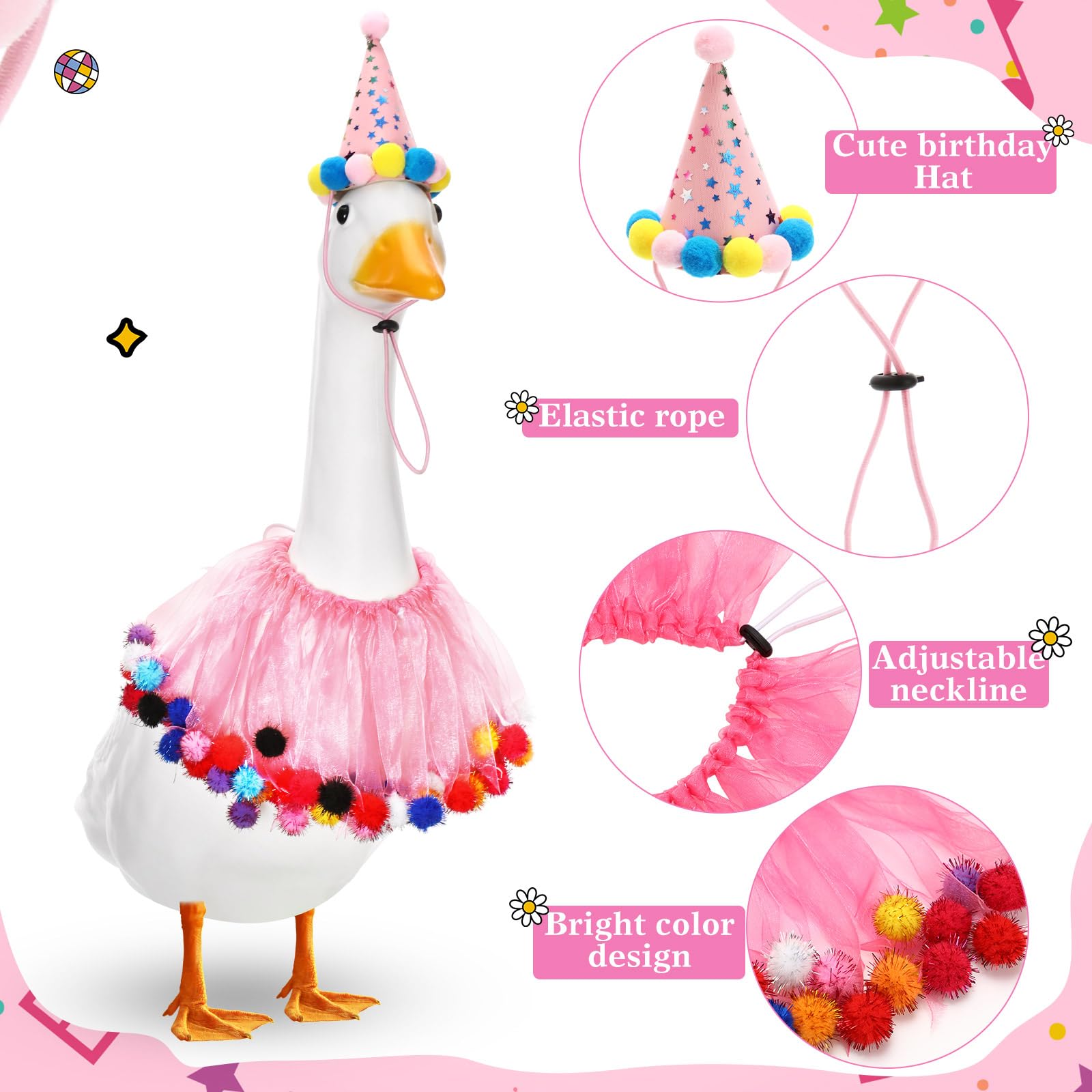 Jeere goose outfit with easy-to-attach design simplifies seasonal decorating on lawns.