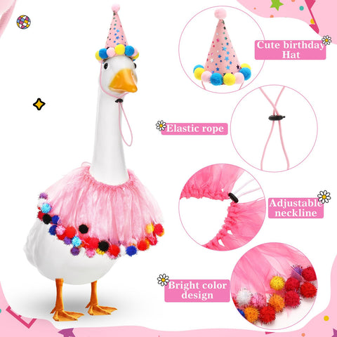 Jeere goose outfit with easy-to-attach design simplifies seasonal decorating on lawns.