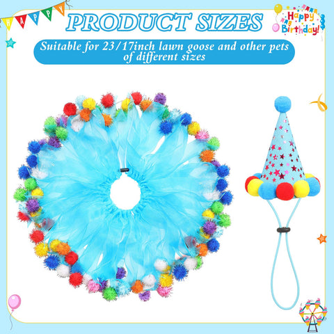 Jeere goose outfit tutu collar blue brightens cement goose for celebrations