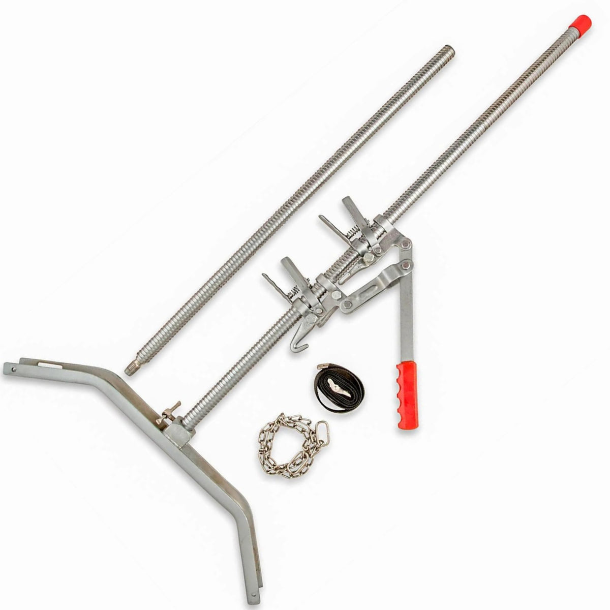 Jeffers Livestock double ratchet calf puller with 66-inch rod for controlled deliveries.