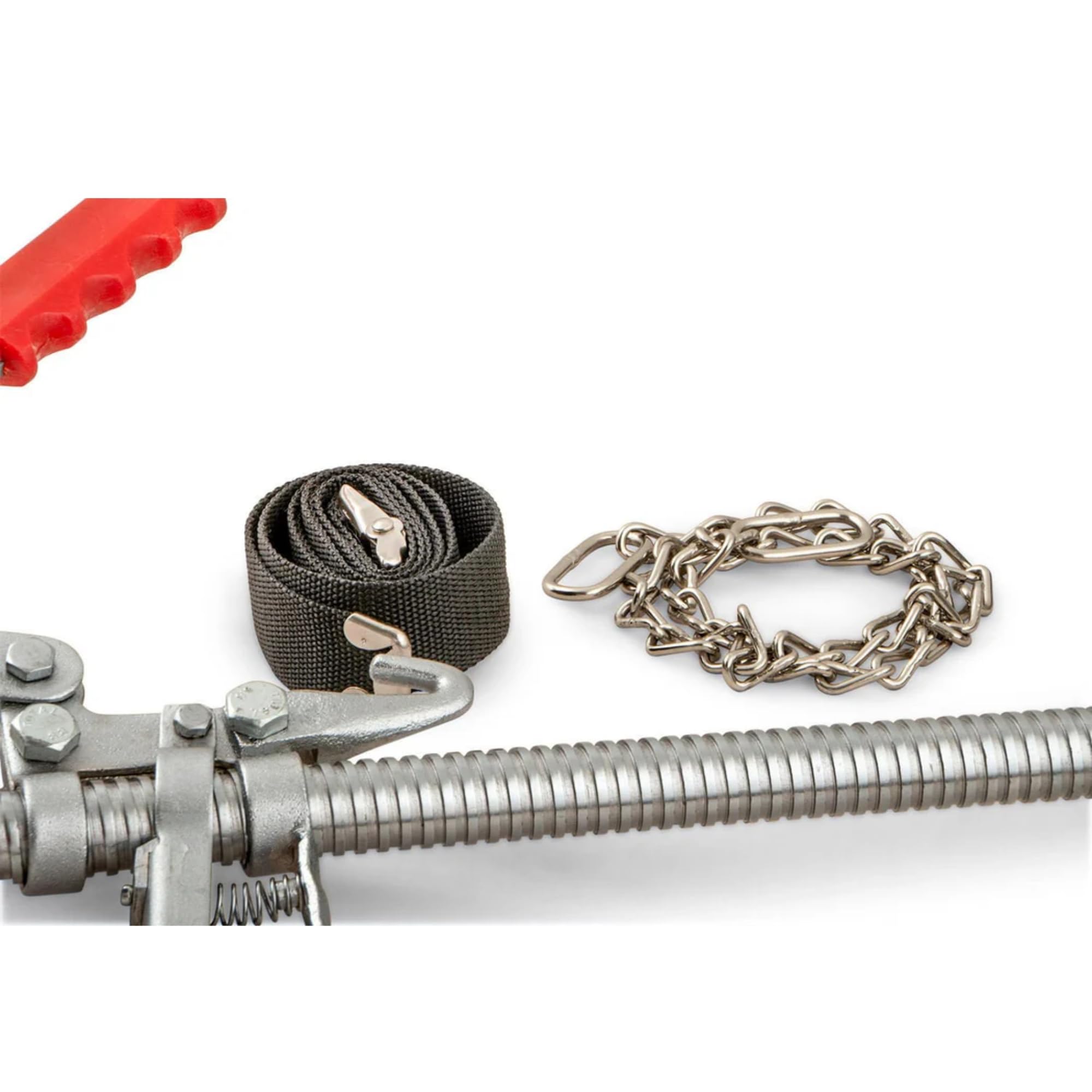 Jeffers heavy-duty chains for secure livestock handling.