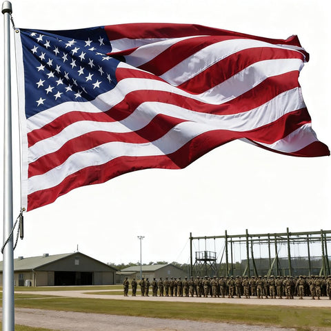 Jegatoo flag is waterproof and UV resistant for outdoor longevity.