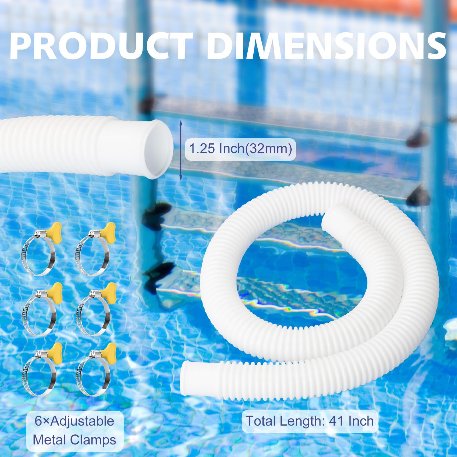 JEKIVEY pool hose three pack ready for replacements during pool season