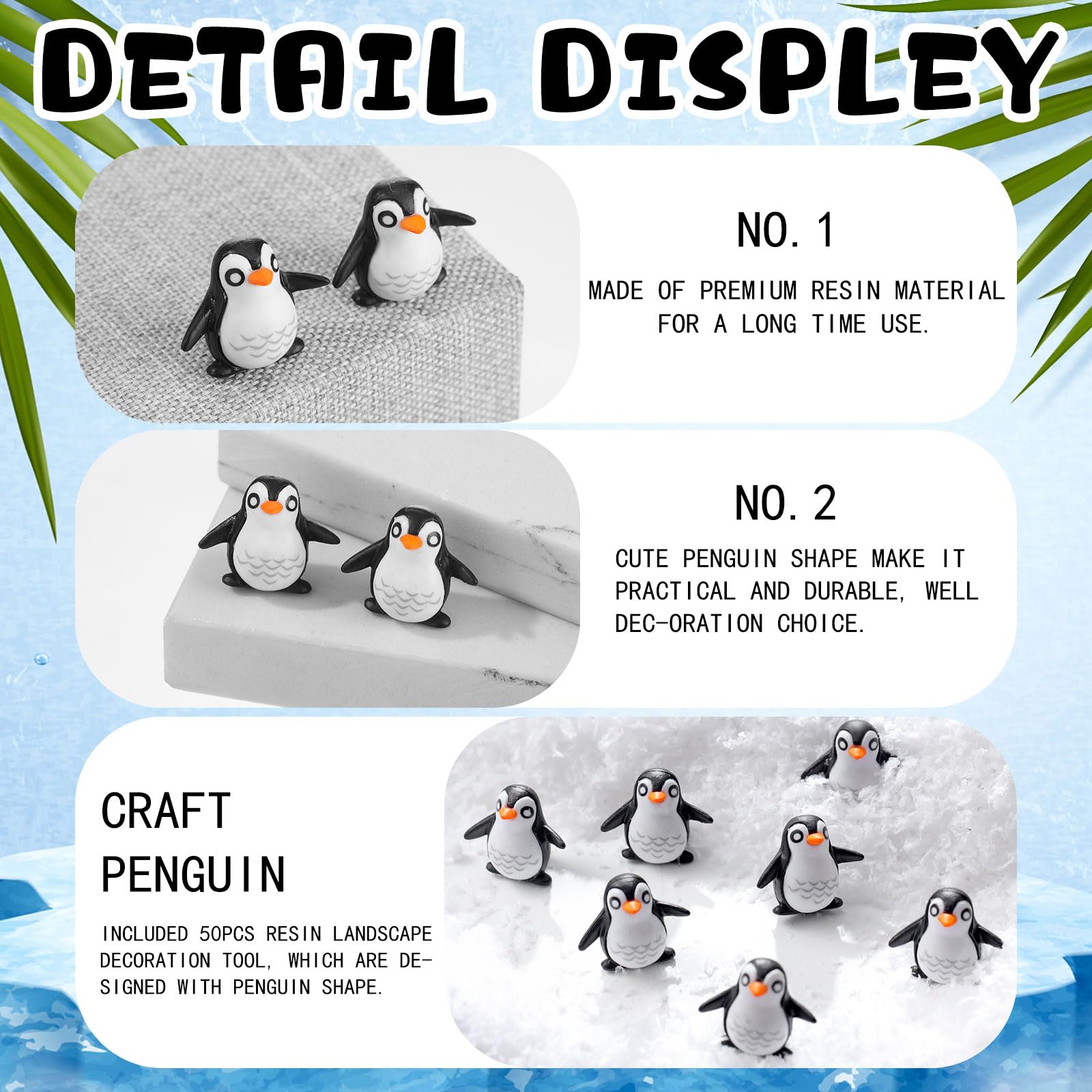 JellyArch penguin miniature diy scene 04 ideal for micro landscapes and classroom displays.