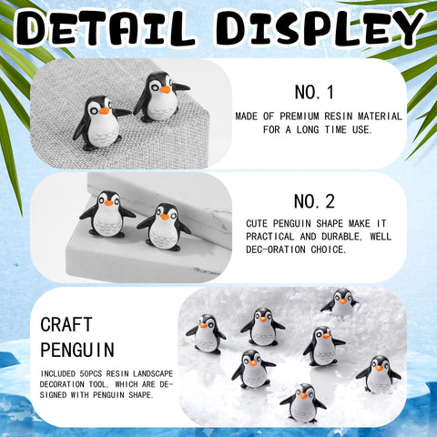 JellyArch penguin miniature diy scene 04 ideal for micro landscapes and classroom displays.