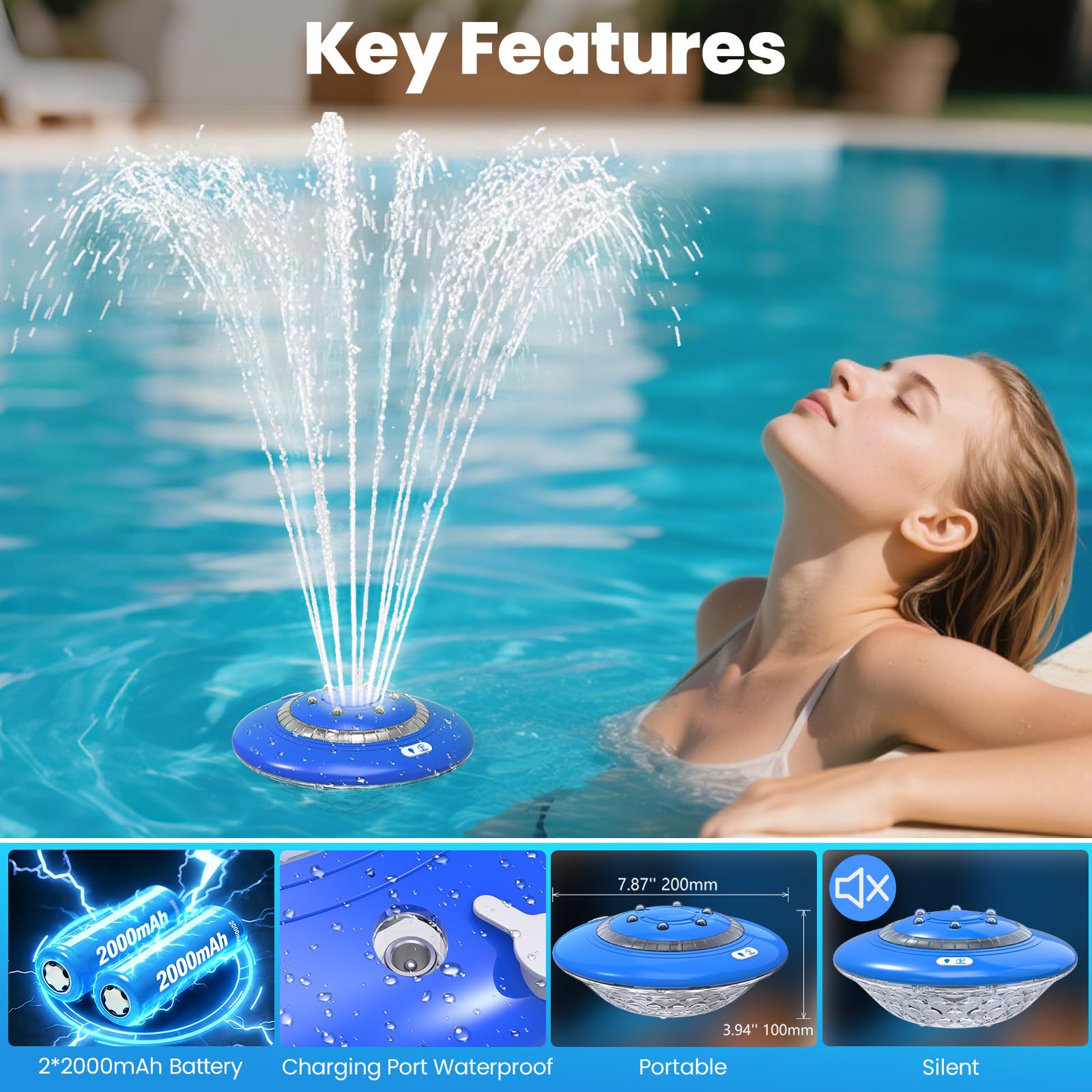JEMULICE anchor kit stabilizes the fountain and prevents overflow during use.