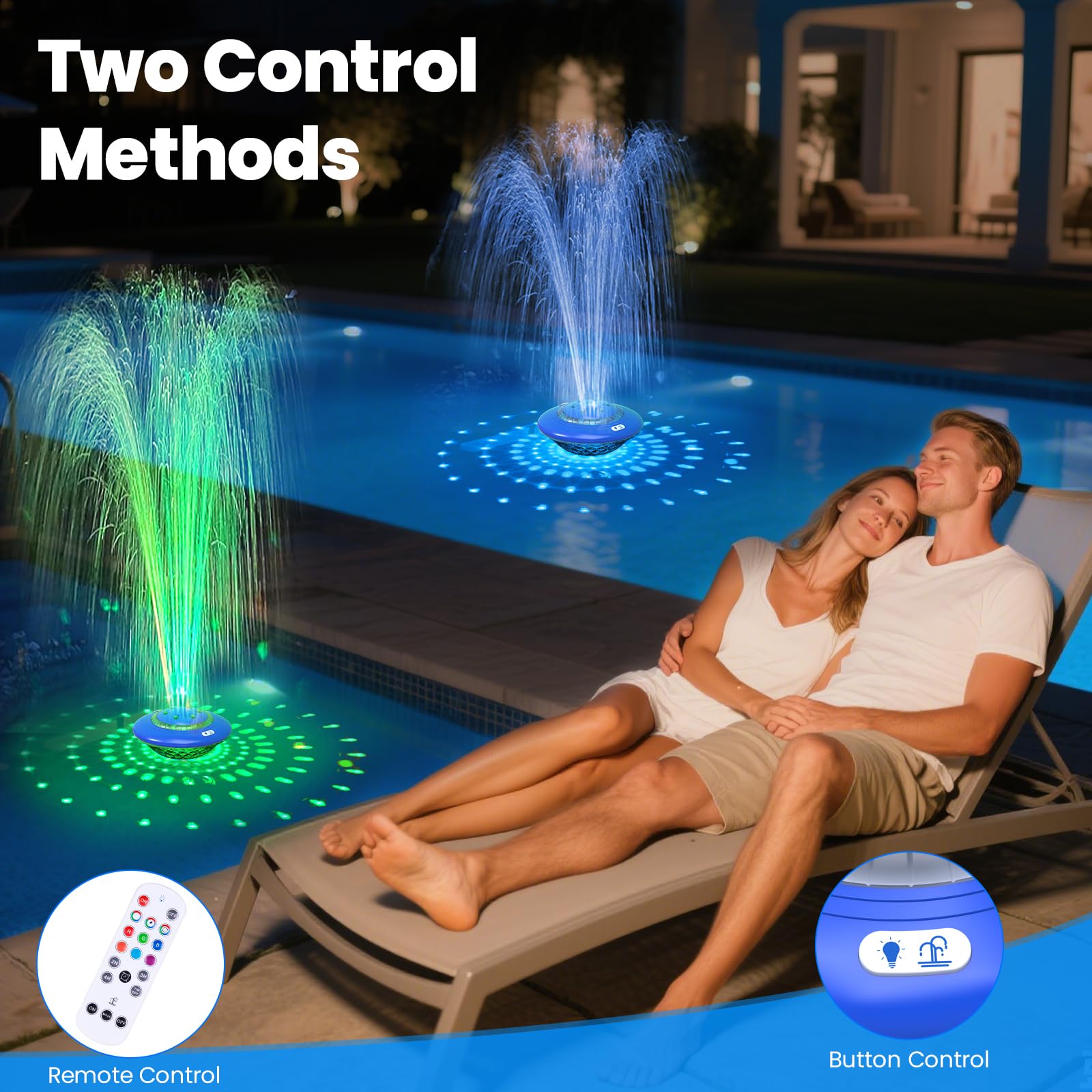 JEMULICE remote control enables convenient adjustments from up to 30 feet.