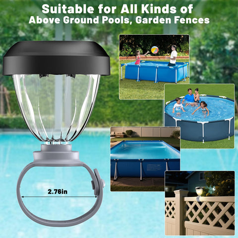 JEMULICE solar pool light easy install requires no wiring.