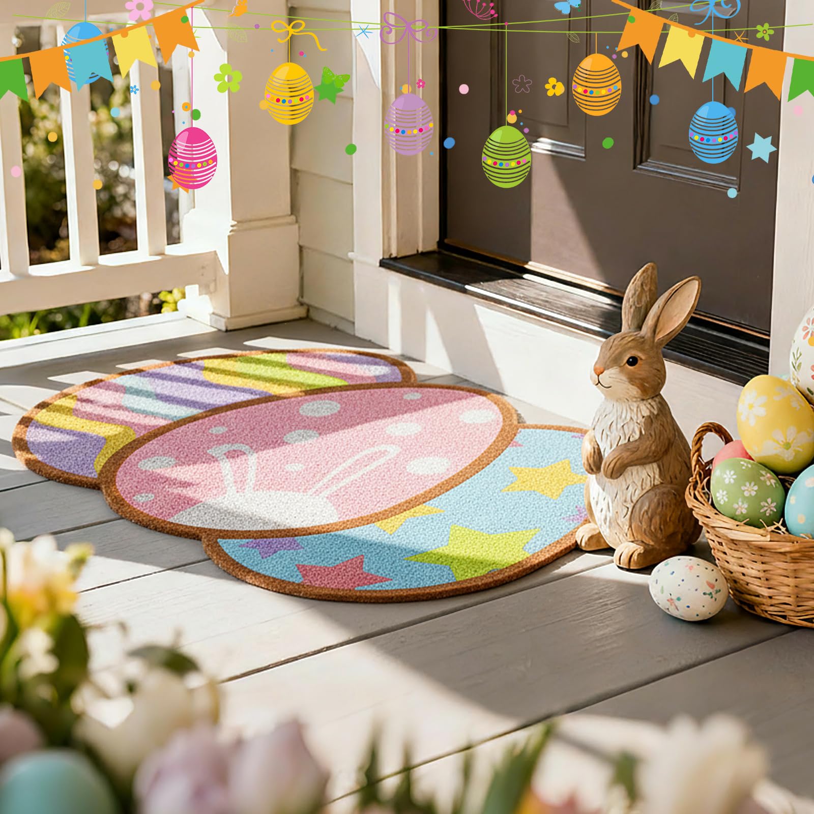 Jenaai doormat anti-slip back helps it stay in place