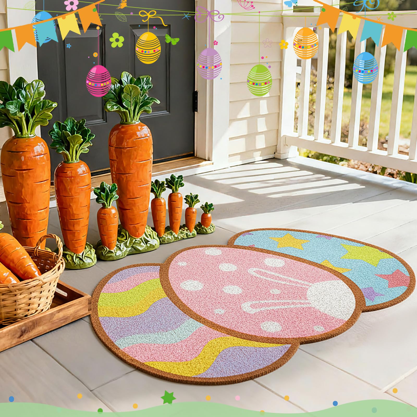 Jenaai Easter doormat suited for indoor and outdoor use all year
