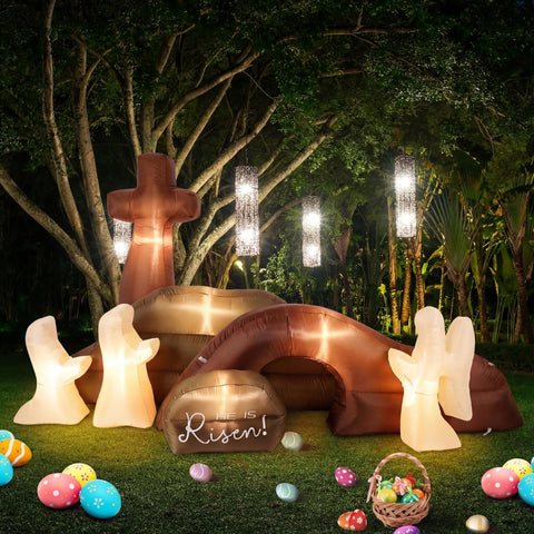 Jenaai Easter tomb angled outdoor view for festive display.