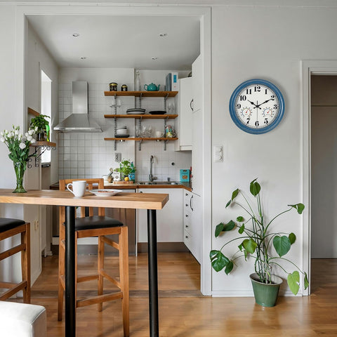 Blue vintage aesthetic enhances indoor and outdoor decor.