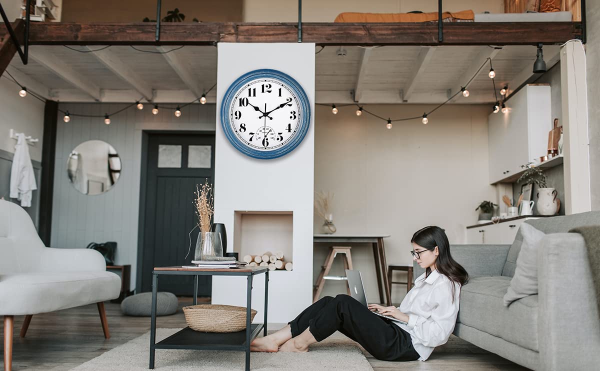 JENLYSTIME decorative clock enhances kitchen or patio decor
