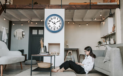 JENLYSTIME decorative clock enhances kitchen or patio decor