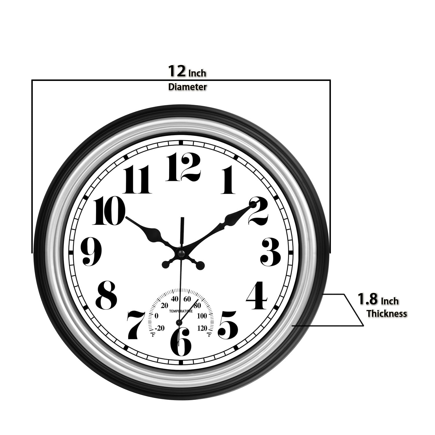 JENLYSTIME thermometer included clock suits outdoor decks and poolside spaces