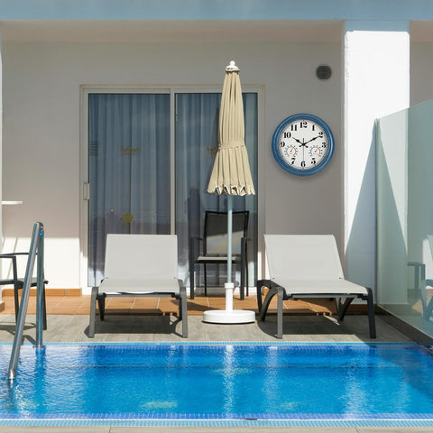 Waterproof design protects against rain and splashes on shaded patios.