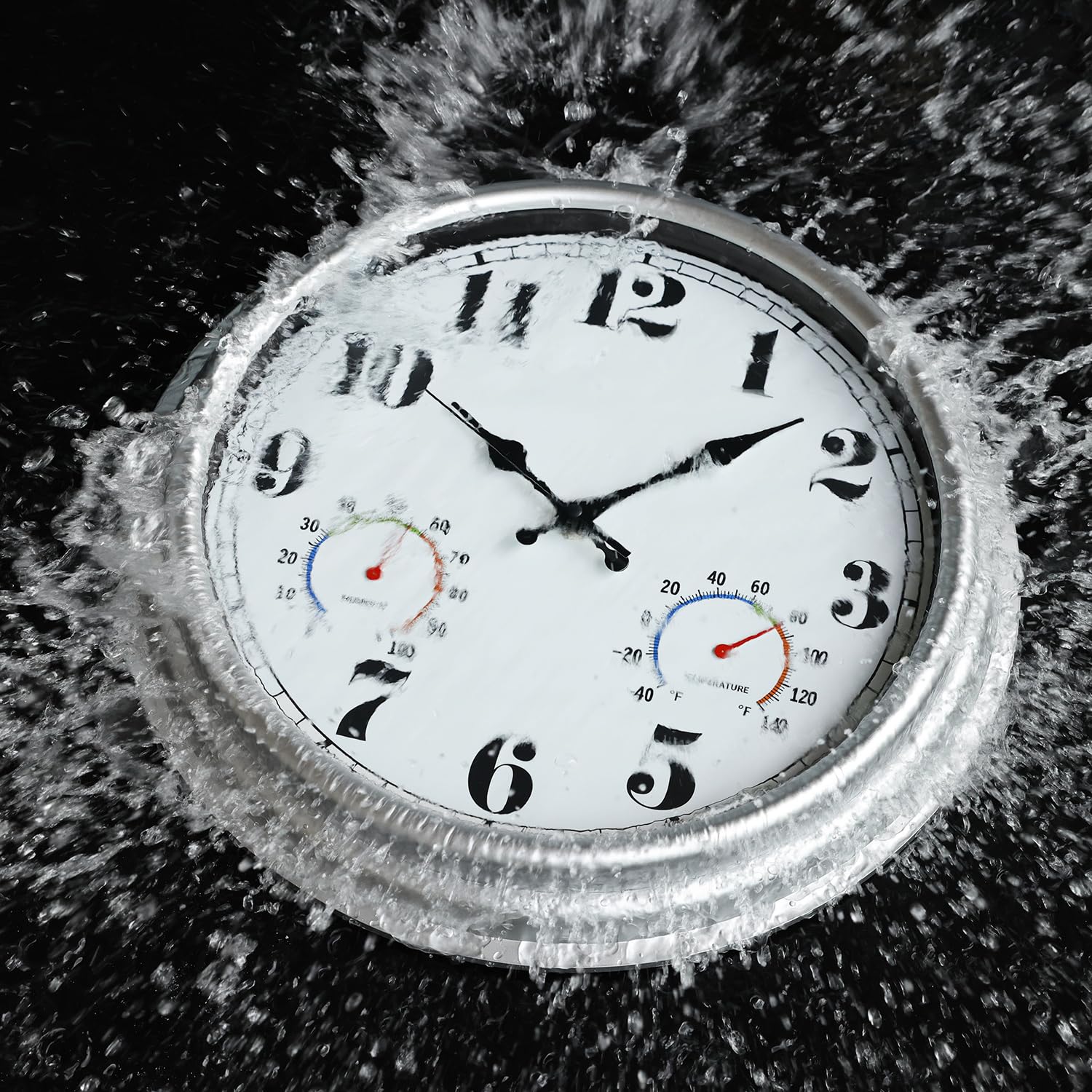 JENLYSTIME outdoor-indoor porch garden clock suitable for sheltered spaces