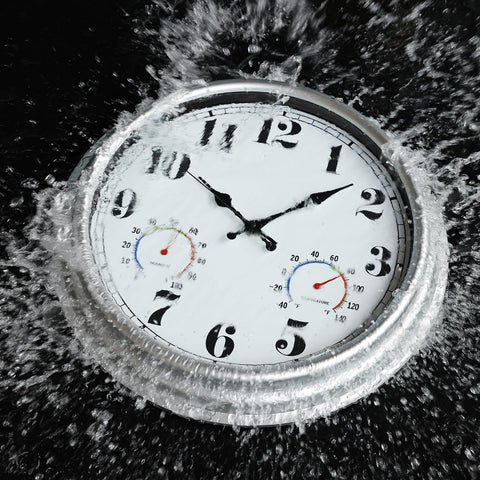 JENLYSTIME outdoor-indoor porch garden clock suitable for sheltered spaces