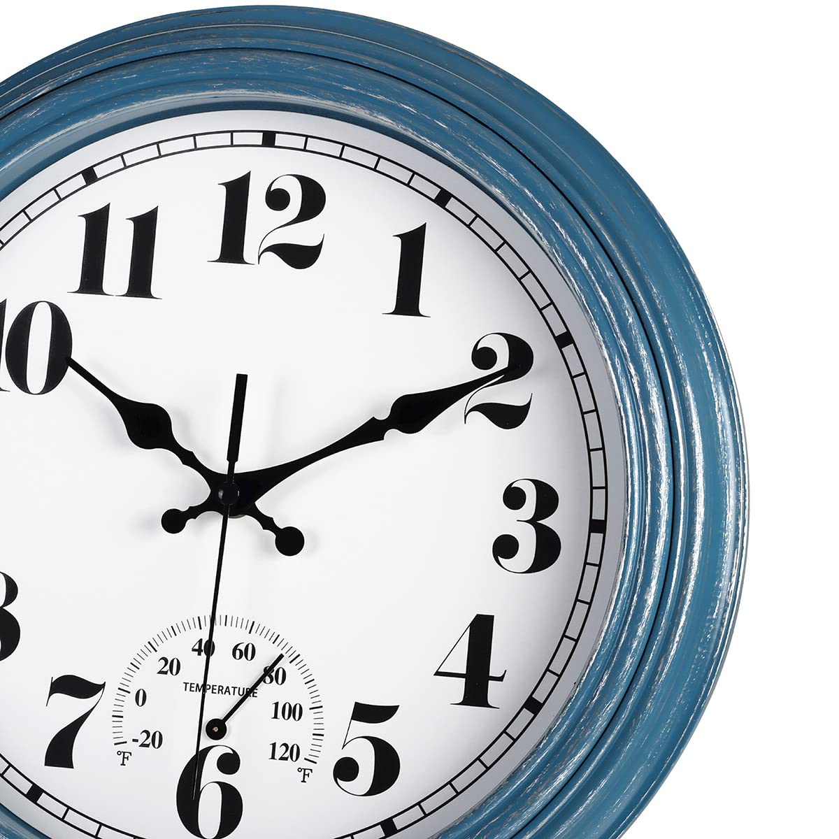 JENLYSTIME outdoor clock with thermometer for quick weather checks on patios