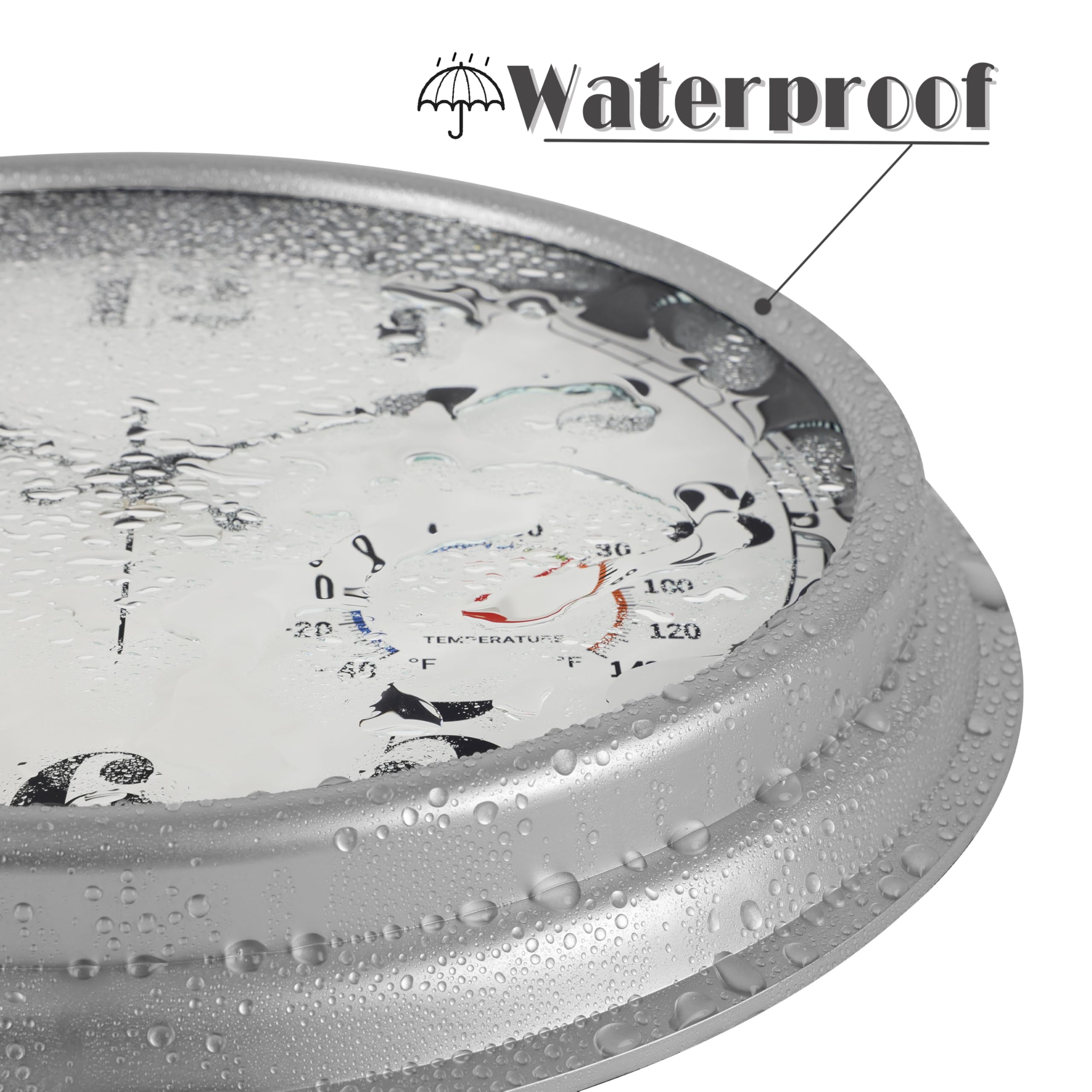 JENLYSTIME waterproof clock case for outdoor or damp porch areas