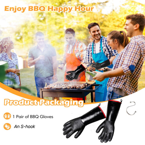 Jenpos BBQ gloves excel for grill oven turkey fryer and smoker tasks