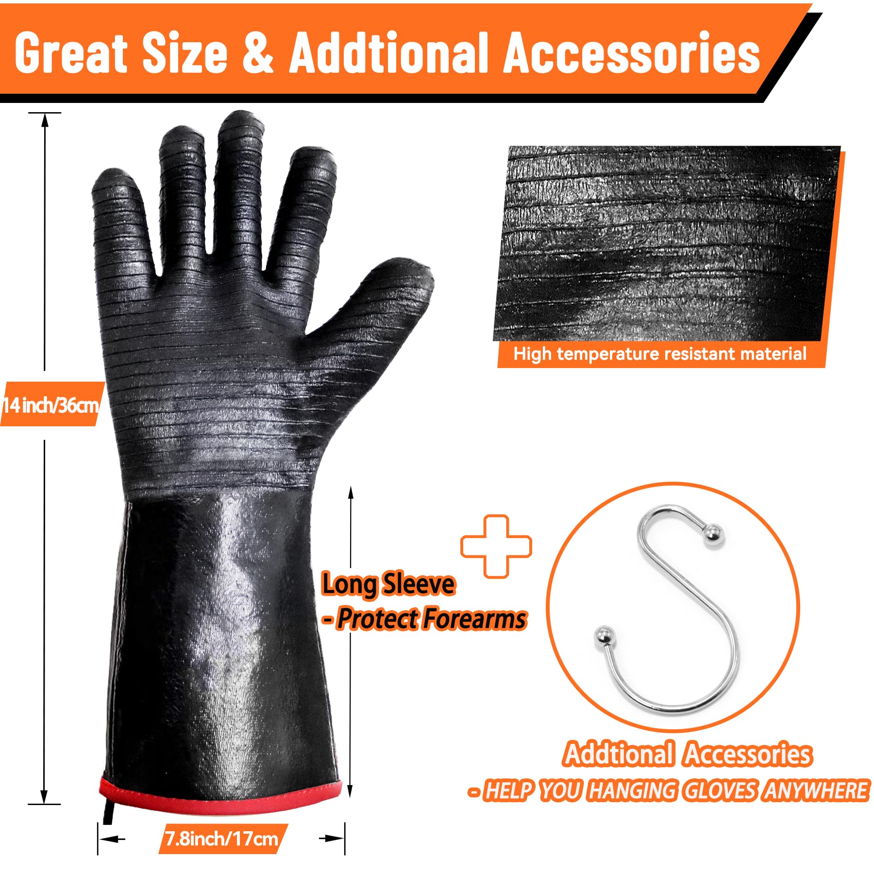 Jenpos waterproof neoprene gloves keep hands dry when handling hot foods