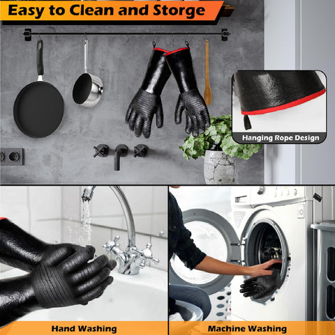 Jenpos gloves with S-hook stay convenient for drying and storage