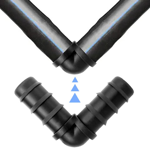 Jepeux 16mm hose connection being installed on a drip line for a secure fit
