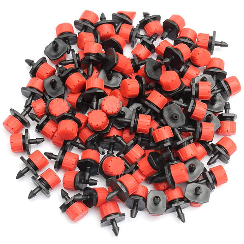Jepeux adjustable emitter with eight outlets for precise garden irrigation control.