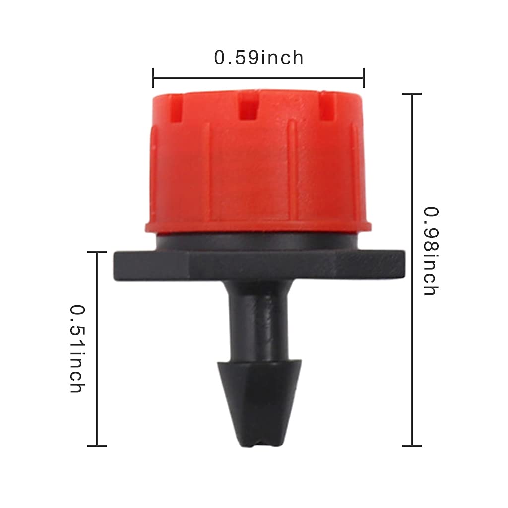 Jepeux mini drip sprinkler with 1/4-inch connection for efficient lawn watering.